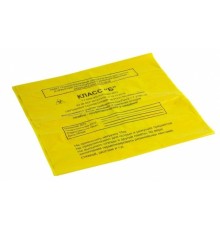 Пакет полиэтиленовый для сбора и утилизации мед. отходов класса Б, желтый, 1000*600мм, с информацией, уп.100шт.