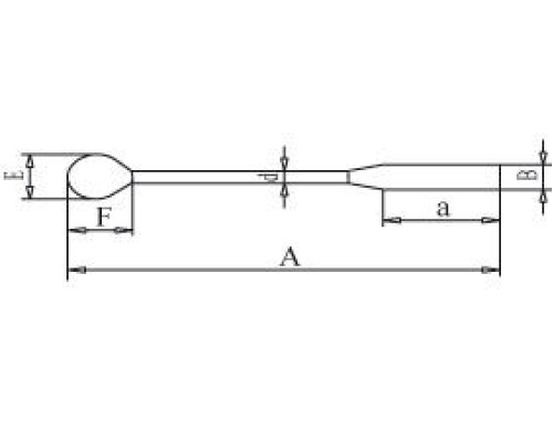 Шпатель-ложка Bochem, длина 210 мм, ширина 12 мм, размер ложки 40x29 мм, нержавеющая сталь