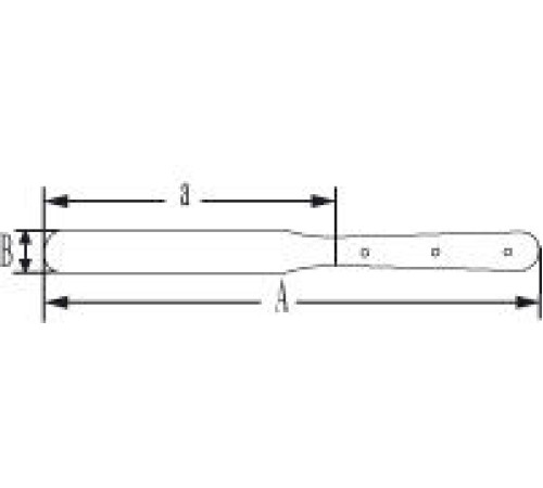 Шпатель Bochem с деревянной ручкой, гибкое лезвие, длина 150 мм, ширина 15 мм, нержавеющая сталь