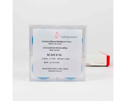Мембранные фильтры Hahnemühle из нитроцеллюлозы, 0,2 мкм, Ø 47 мм, стерильные, белые
