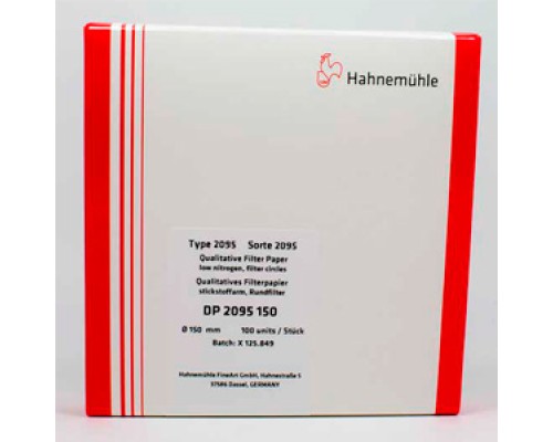 Бумажные фильтры с низким содержанием азота Hahnemühle 2095, складчатые, Ø 240 мм