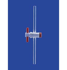 Кран одноходовой Lenz NS21,5, диаметр отверстия 6,0 мм, PTFE