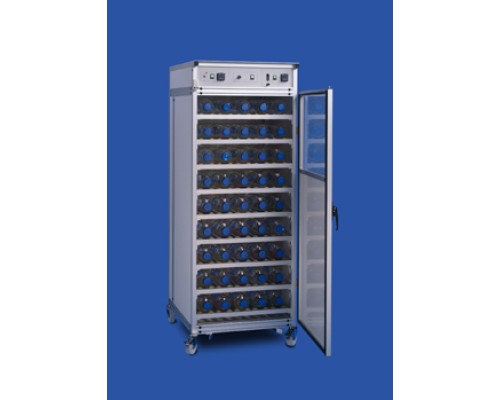 СО-инкубатор для роллерных бутылей, 90 мест, до +50 °С, до 2 об/мин, Incudrive 90, Schuett